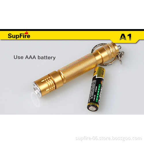 Golden mini XPE 80lumens LED keychains flashlight SupFire A1